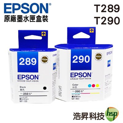 EPSON T289150 T290050 原廠墨水匣 一黑一彩 適用於WF-100