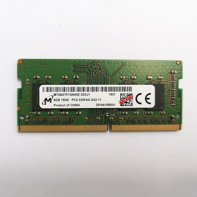 鎂光MTA8ATF1G64HZ-3G2E1 筆電記憶體8G 8GB DDR4 PC4-3200AA-SA2