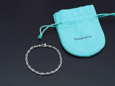 現貨精品代購 Tiffany&amp;CO.蒂芙尼 S925純銀 水晶 手環 手鍊 手環 飾品 附盒提袋 特殊鏈環設計手鐲 可開發票