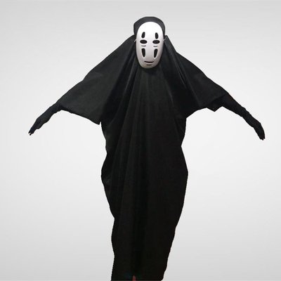CHIHIRO HALLOWEEN COSTUME FACELESS MAN COSPLAY ANIMATION COSKLkhnf