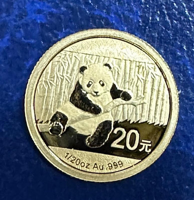 y2014年熊貓金幣普制金幣1/20盎司中國金幣總公司、實物圖
