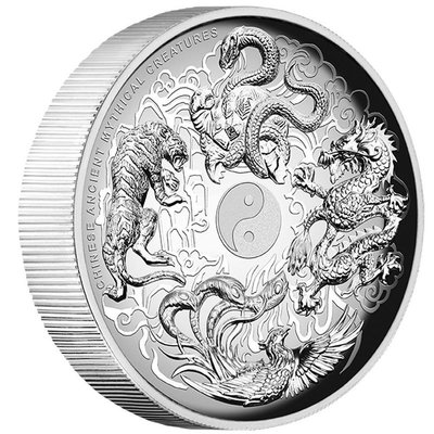 [現貨]澳洲 紀念幣 2016 1oz 中國古代傳說四神獸 高浮雕精鑄紀念銀幣 原廠原盒