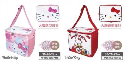 ♥小花花日本精品♥ Hello Kitty 大容量 立體側背保溫保冷袋 飲料帶 保冰袋 露營/野餐必備~3