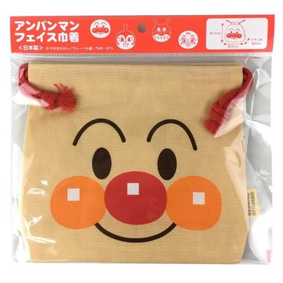 日本麵包超人 紅精靈細菌人束口袋 收納袋 玩具袋 文具袋 零錢袋 生理期 餐具袋 碗袋 漱口杯 袋子 收納包安安購物城