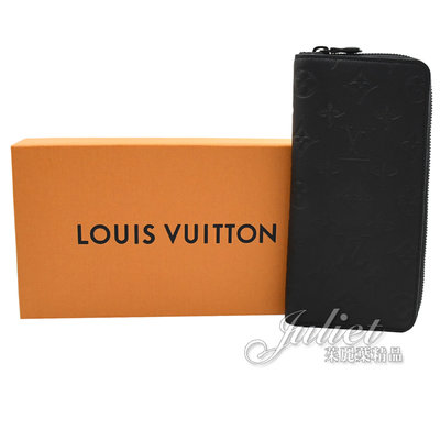 【茱麗葉精品】全新精品 Louis Vuitton LV M62902 經典花紋皮革壓紋拉鍊長夾.黑 現貨