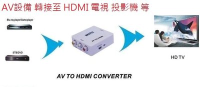 @淡水無國界@ AV轉HDMI 轉接 AV to HDMI AV 轉換器 HDMI 紅白黃 RCA 轉接 USB供電