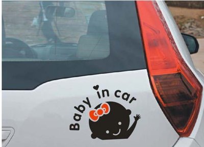 沛恩精品 女版 Baby in car 反光貼 寶寶貼紙 個性貼紙 適用COROLLA CROSS HONDA CRV