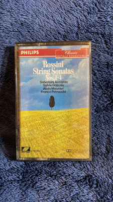 【我的青春我的歌】羅西尼1-4號管弦奏鳴曲  -   阿卡多 賈組 小提琴 繆尼爾 大提琴 彼特拉基 低音提琴 卡帶錄音帶   齊飛唱片(二手)