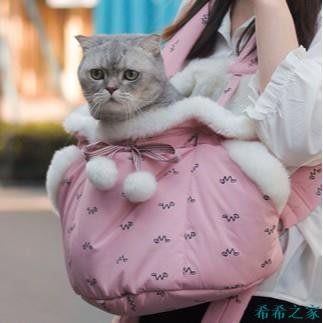 希希之家����寵物背包 貓咪外出包 便攜貓包 大容量保暖可洗雙肩包 胸前背包 加大寵物背包 寵物外出背包