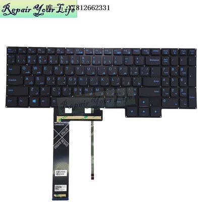 電腦零件聯想Legion Y7000  Y7000P筆記本電腦鍵盤R7000P AR 藍色背光筆電配件