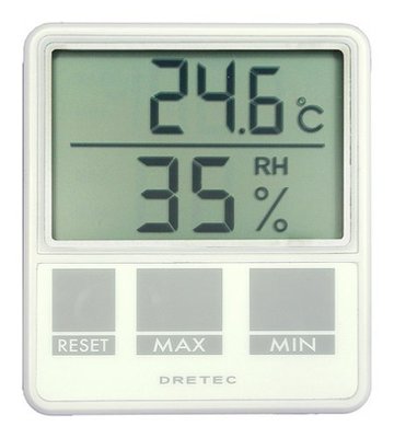 一鑫餐具【日本 DRETEC 多利科 電子式溫濕度計 O-214WT】公司貨電子式溫度計 溼度計