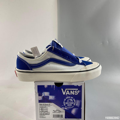 【明朝運動館】Vans Decon SF Lace-Up 藍白 印花鞋帶 帆布 滑板鞋 VN0A3MVL2FE 35-44耐吉 愛迪達