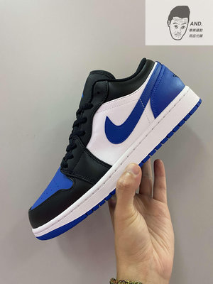 【AND.】NIKE AIR JORDAN 1 LOW 黑藍 喬丹 復古 穿搭 休閒鞋 男款 553558-140