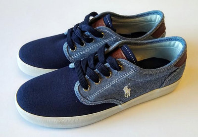 【 The Monkey Shop 】日本帶回 全新正品 Polo Ralph Lauren 藍色休閒鞋 帆布鞋 運動鞋