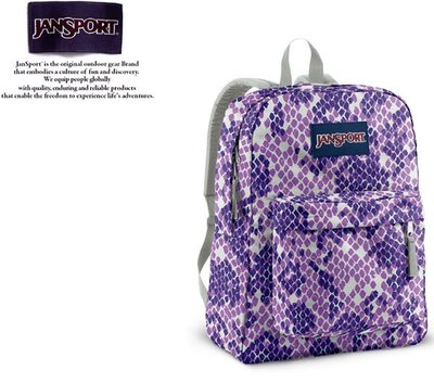 【DREAM包包館】JANSPORT 美國品牌 後背包 SUPER BREAK 型號 JS-43501 紫色蛇紋