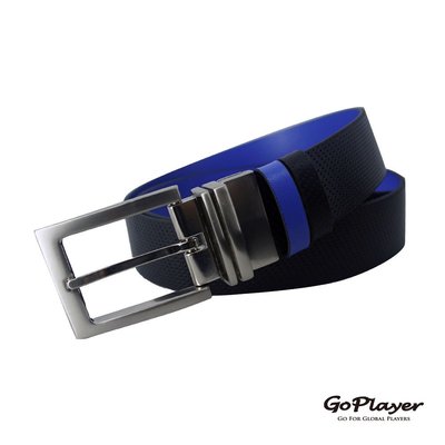 青松高爾夫 GoPlayer雙面用旋轉扣皮帶 GLE40106(黑/寶藍) $1000元
