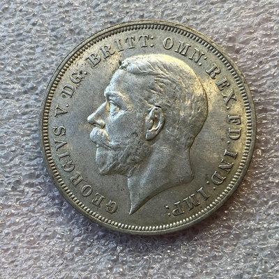 BU原光1935英國喬治五世木馬劍大銀幣14248