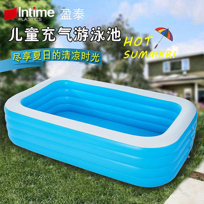 廠家現貨充氣藍白游泳池家用加厚成人水池戶外嬰兒兒童戶外游泳池