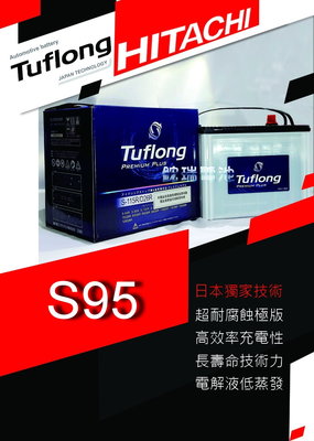【鋐瑞電池】日本 日立 Tuflong S95L 汽車電池 I-STOP 起停系統 LEXUS NX200 S115