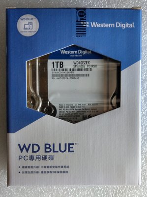 WD BLUE藍標WD10EZEX-3Y/P 1TB STAT 6Gb/S