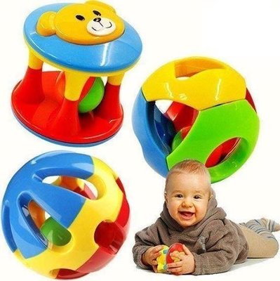 【寶貝屋】一組3個造型手抓球 鈴鐺球 嬰兒 幼兒造型手抓球 鈴鐺球 手搖鈴