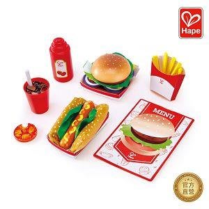 【綠海生活】*免運/宅配* 德國 HAPE 漢堡速食套餐組 兒童 幼兒 玩具 教具 禮物 家家酒