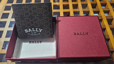 全新 BALLY Brasai LOGO B字印花設計TPU 8卡對折短夾 歐洲購入 原廠盒裝 原廠防塵袋