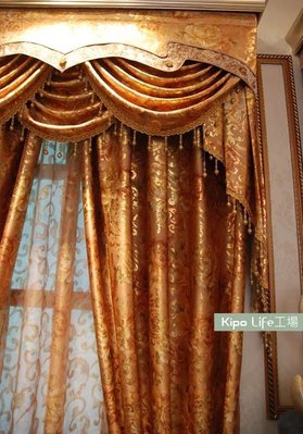 KIPO-訂製 遮光布歐式 隔熱音布料窗簾/另可訂製同花色窗紗WWW002107B