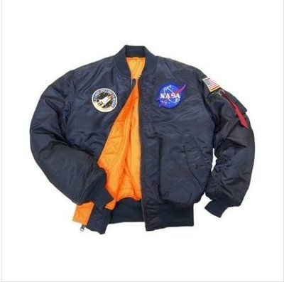 Costco 好市多 ALPHA 男NASA款 MA-1 飛行夾克 外套 S尺寸 深藍色 特價:4999元 女生也可以穿