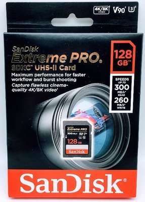 SanDisk Extreme Pro SDXC 128GB UHS-II V90 記憶卡 SD 128G  U3 300MB/s 公司貨 SDSDXDK