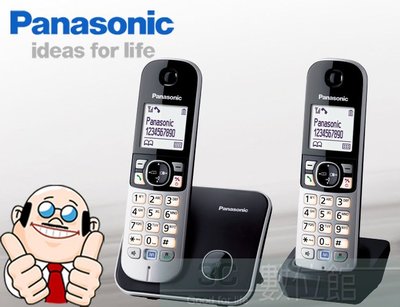 【6小時出貨】Panasonic DECT 中文大字體數位無線電話 KX-TG6812TW 雙手機組|中文操作顯示