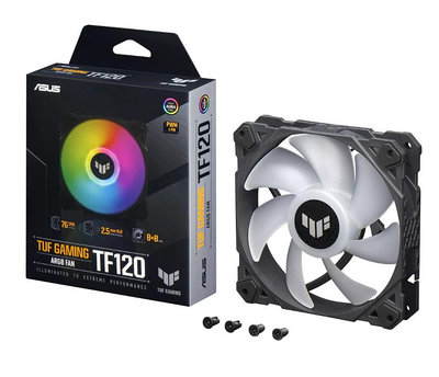 《平價屋3C 》全新 TUF Gaming TF120 ARGB 風扇 1900RPM 智慧控制 散熱風扇 電腦風扇