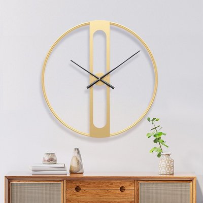 時鐘熱薦歐式現代簡約時尚金屬鐘表圓形客廳創意裝飾掛鐘