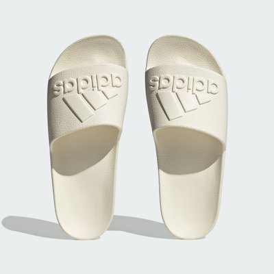 【RTG】ADIDAS ADILETTE AQUA SLIDES 運動拖鞋 米白 鋼印 立體感 防水 男女 IF7370