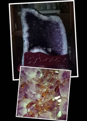 天然巴西紫晶洞 鈦金 滿天星 大器呈現 (重94.2kg)