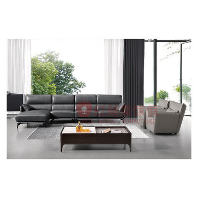 [紅蘋果傢俱]義式LJ8071沙發(另售 茶几 地櫃 單椅) L型沙發 皮沙發 牛皮沙發 實木內框架 極簡 義式客廳