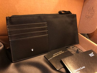 (已蒙 貴客購買) Montblanc 萬寶龍 Nightflight 四卡拉鍊證件包/卡片夾/錢包, 全新品