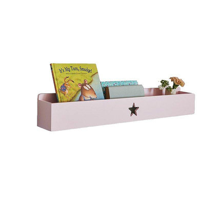 【現貨精選】豆米寶貝兒童書架掛墻小角落桌面展示架一字壁掛床頭邊簡易置物架
