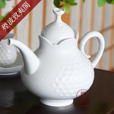 【熱賣精選】德國 MEISSEN 梅森瓷器 大剪裁系列 浮雕 咖啡壺 茶壺陶瓷摩卡壺