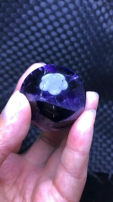 4.2厘米純天然夢幻紫水晶球擺件，超4