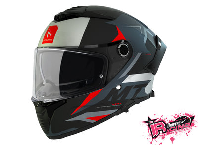 ♚賽車手的試衣間♚ MT Helmets® Thunder 4 SV Exeo B5 Matt 消光 黑/紅