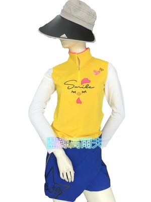 藍鯨高爾夫 Le coq sportif 女長袖立領拉鍊衫（黃） #QLI23102