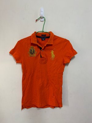 「 二手衣 」 POLO RALPH LAUREN 短袖 POLO衫 S號 ( 橘 ) 3