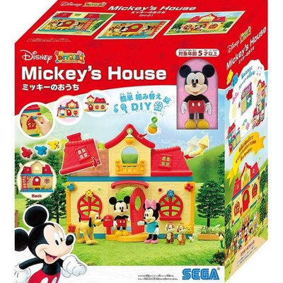 日本SEGA 迪士尼 DIY夢想城 米奇紅頂小屋 (附米奇) SG80346 公司貨