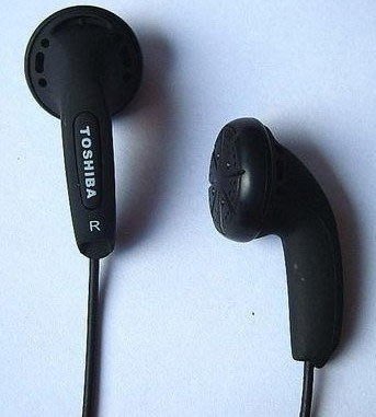 #2,東芝 TOSHIBA 耳塞式 磨沙表面 MP3 MP4 手機，3.5mm小插頭立體聲耳機,簡易包裝 全新