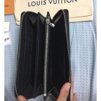 Louis Vuitton LV M60072 M61857 ZIPPY EPI 水波紋皮革拉鍊長夾黑色
