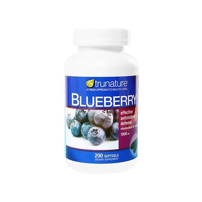 美國Trunature天然藍莓 藍莓1000mg 200粒