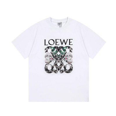 新款熱銷 LOEWE 23夏季短袖T恤數碼噴印Logo龍貓系列男女同款羅意威t恤休閑新款明星大牌同款服裝包包