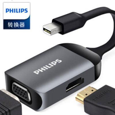 【熱賣精選】飛利浦Mini DP轉HDMI轉換線VGA轉換器蘋果電腦MacBook雷電一分二