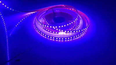 玖玖紫羅蘭紫光led燈帶24v深紫色燈條導光板裝飾氛圍發光字8mm寬120珠